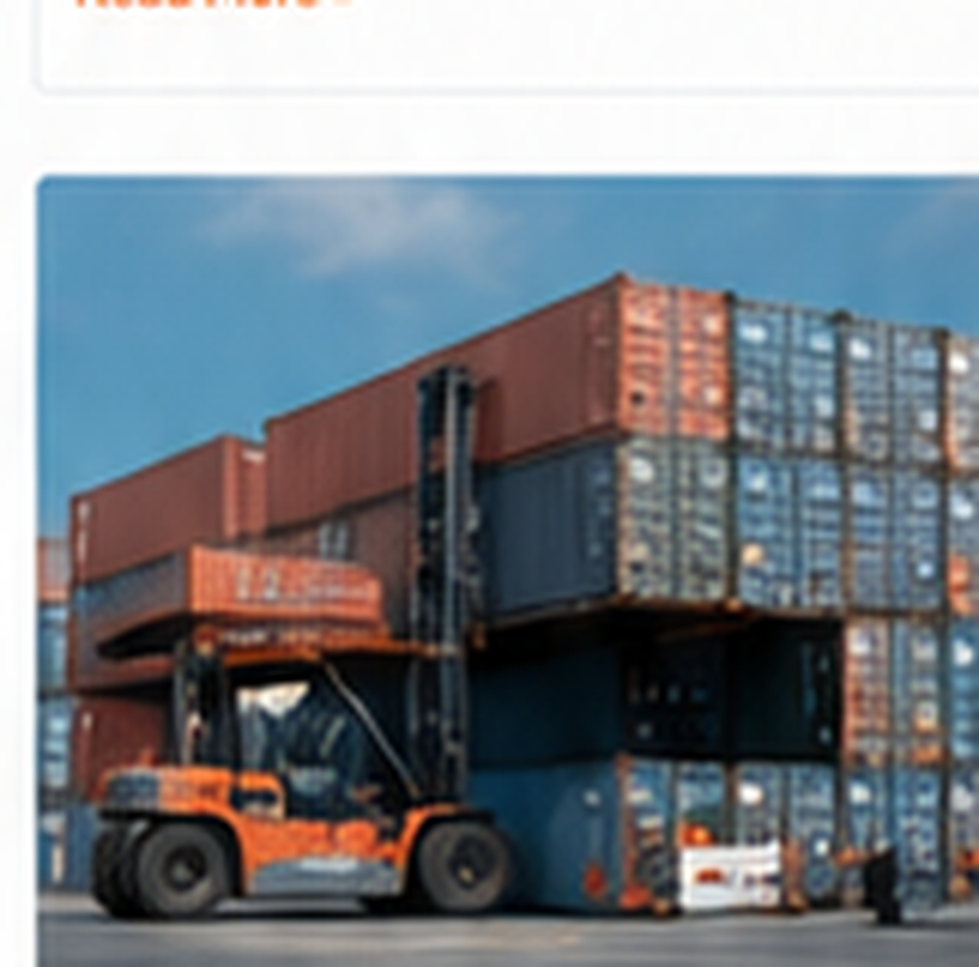 International logistics scene